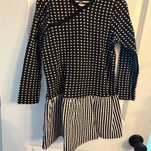 Tea Collection Black and White Striped Top